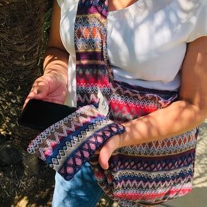 Canvas and small purse